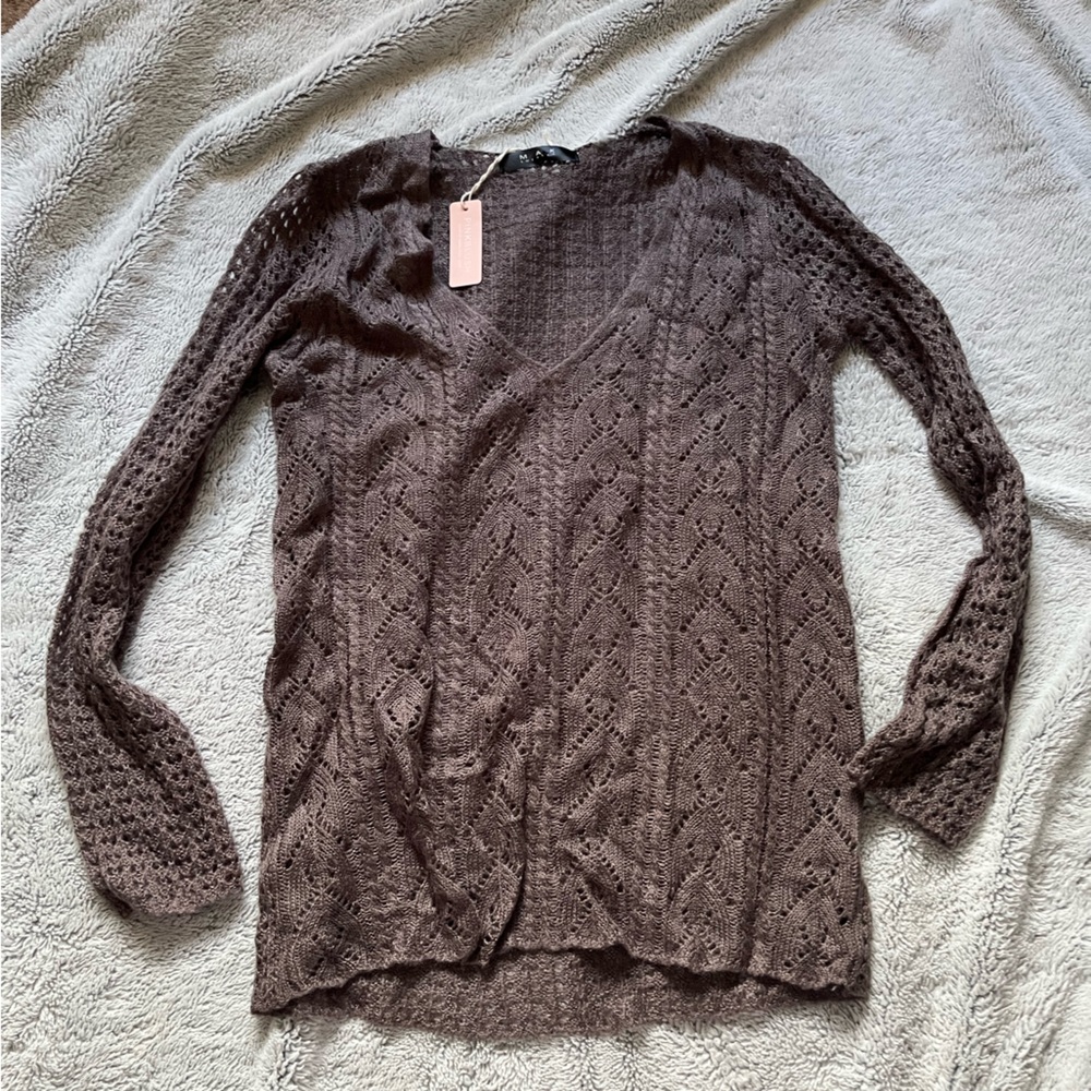 NWT MAK brown sweater women’s size medium